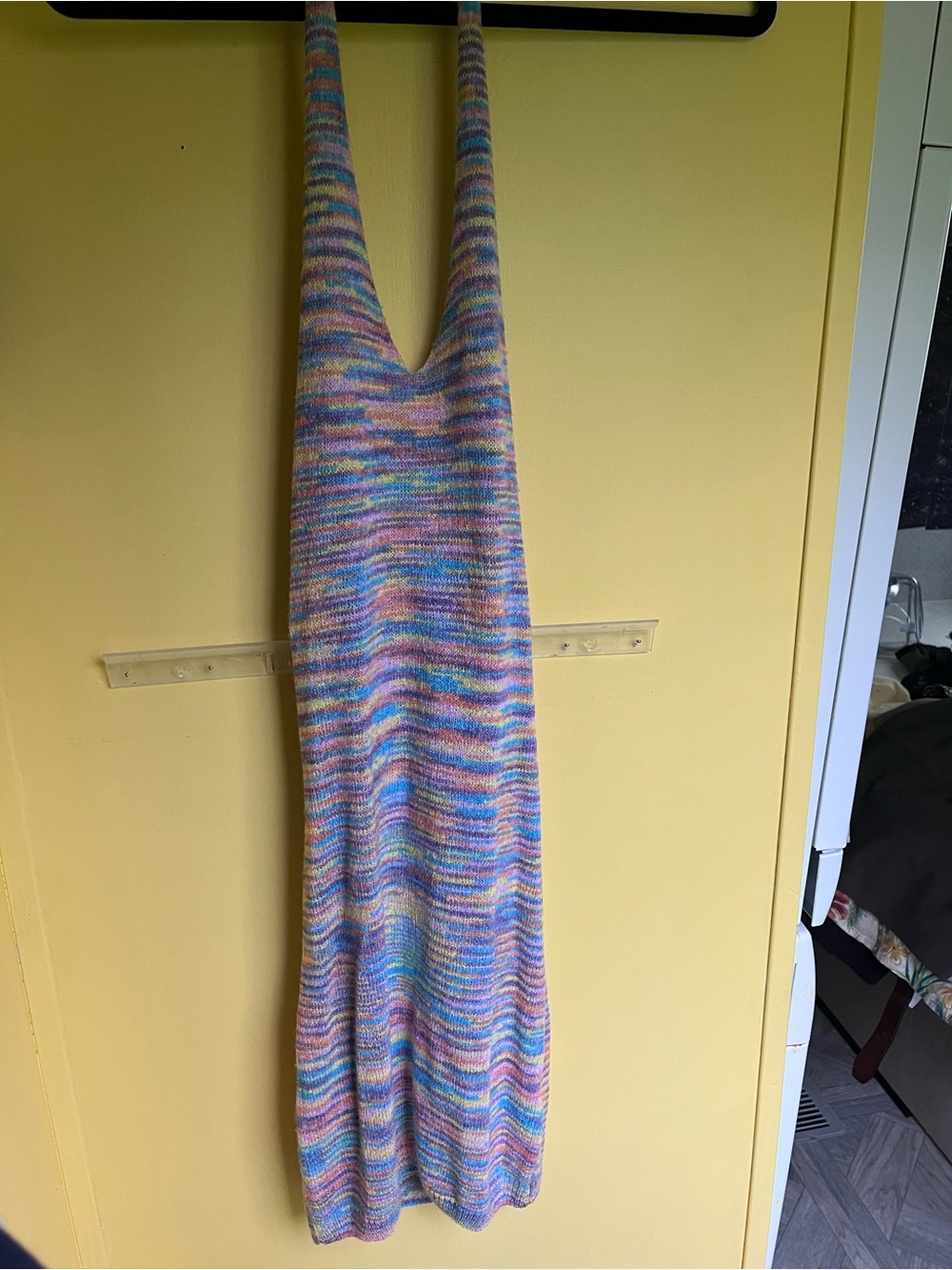 Summer slit knit dress